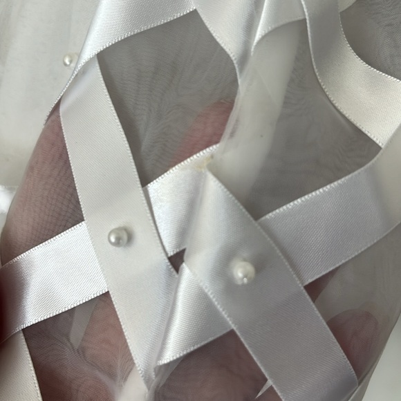 Cinderella Girl Special Occasion Party Dress Pearl embellish belted Sz 5 - Picture 7 of 14